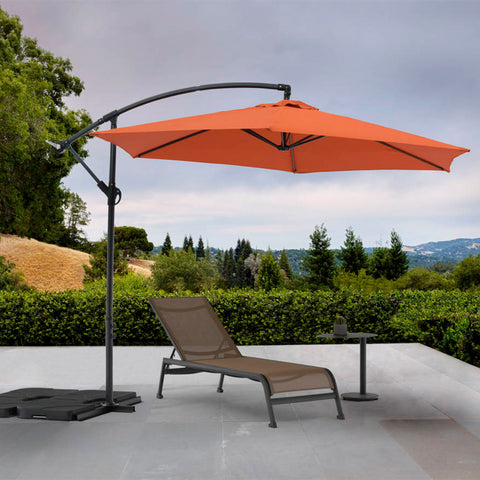 Aiden Outdoor Umbrella with Base - Orange