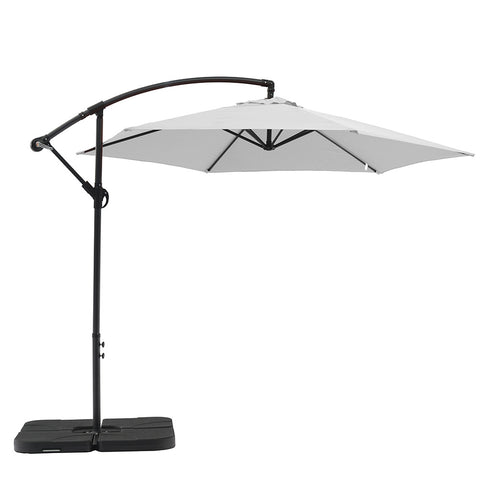 Aiden Outdoor Umbrella with Climax Base - White - IN STOCK