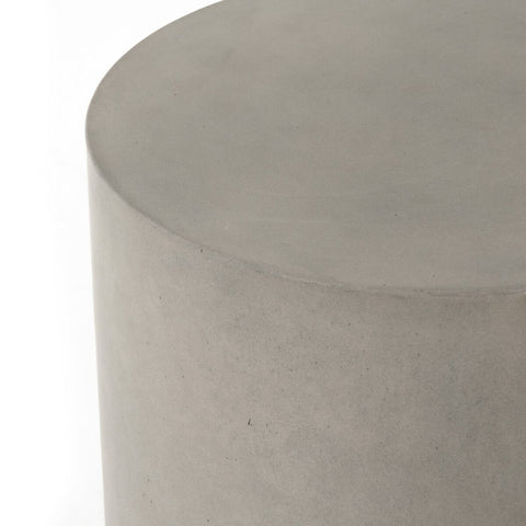 Ivan Round End Table - Grey Concrete