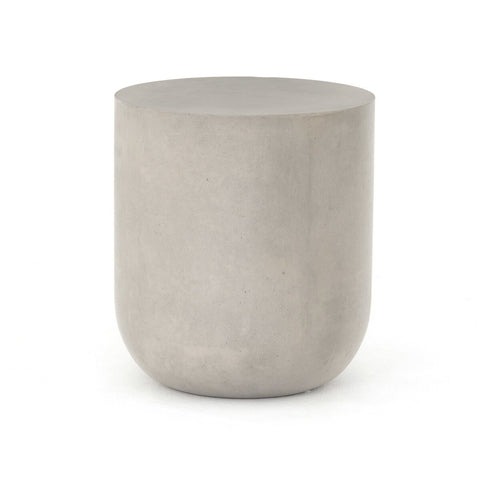 Ivan Round End Table - Grey Concrete