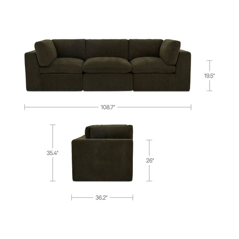 Cates Modular Sofa Dark Green