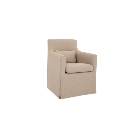 Lydia Outdoor Slipcover Dining Chair Light Brown