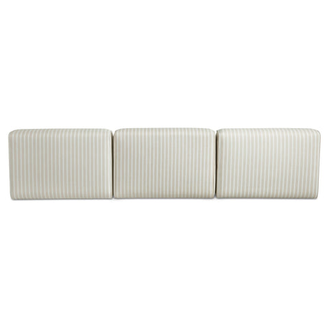 Sunseeker 3 Piece Outdoor Sofa Brown Stripe