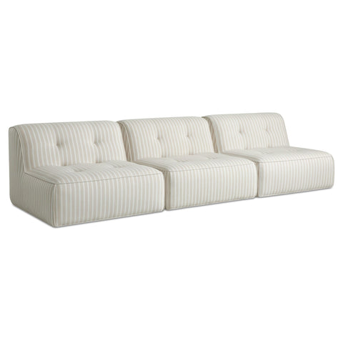 Sunseeker 3 Piece Outdoor Sofa Brown Stripe