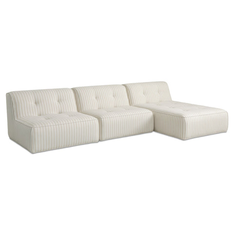 Sunseeker 3 Piece Outdoor Lounge Brown Stripe