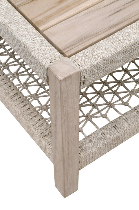 Wrap Outdoor Square Coffee Table - Gray Teak
