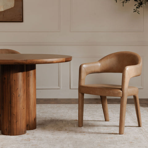 Martens Dining Chair Brown Leather