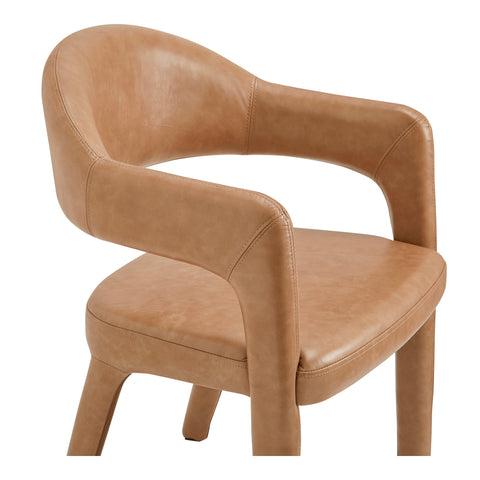 Martens Dining Chair Brown Leather