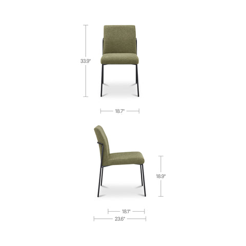 Danny Dining Chair Green-Set of Two