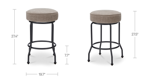 Kelsey Swivel Counter Stool Light Brown