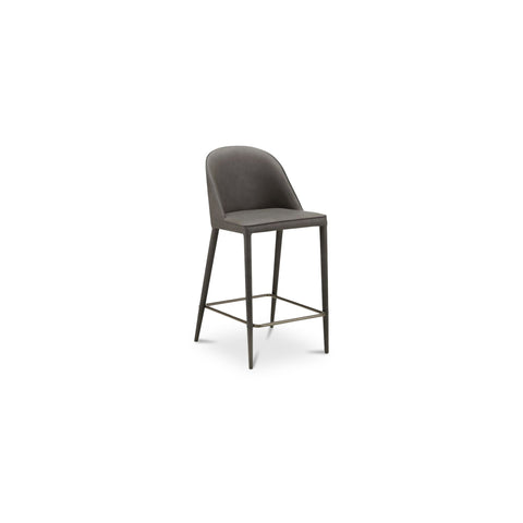 Burton Counter Stool Grey Vegan Leather
