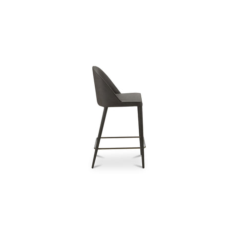 Burton Counter Stool Grey Vegan Leather