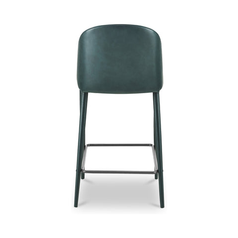 Burton Counter Stool Dark Teal Vegan Leather
