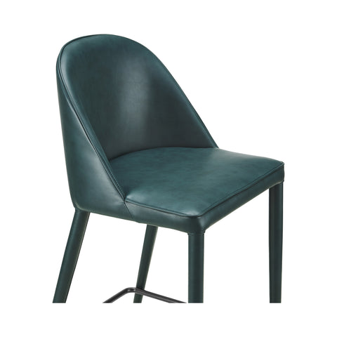 Burton Counter Stool Dark Teal Vegan Leather
