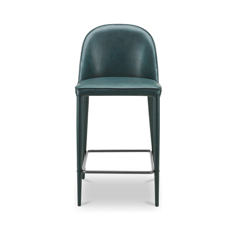 Burton Counter Stool Dark Teal Vegan Leather