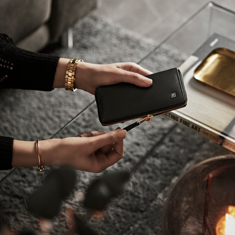 TWINOX - Zip Fastener Leather Case Set - Gold