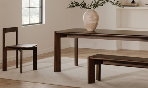 Daifuku Small Dining Bench - Brown