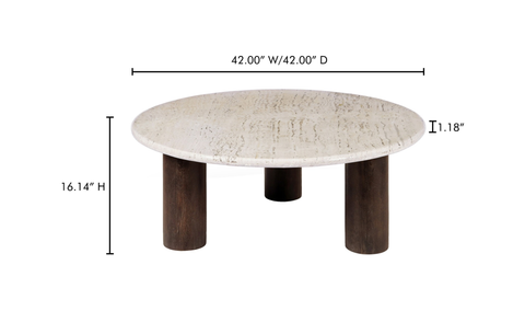 Landon Coffee Table Beige Travertine