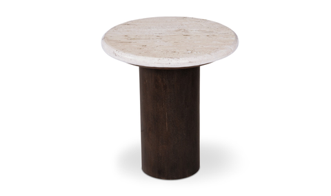 Landon Accent Table - Beige Travertine