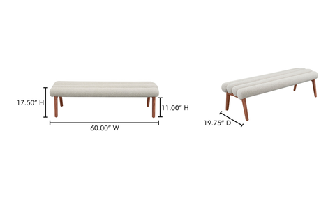 Arlo Bench - Off White