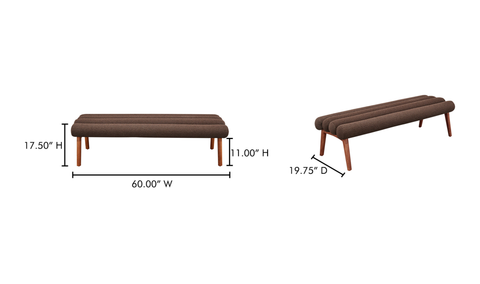 Arlo Bench - Deep Brown