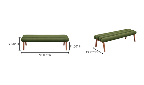 Arlo Bench - Dark Green