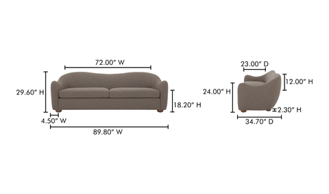 Bria Sofa Brown