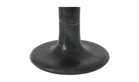 East Tall Candle Holder - Black Veined Marble