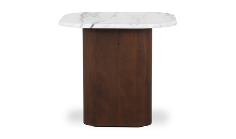 Dash Accent Table White - Calacatta Marble