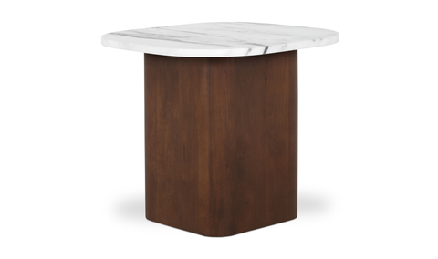 Dash Accent Table White - Calacatta Marble