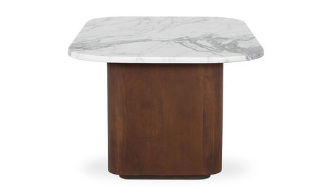 Dash Accent Table White - Calacatta Marble