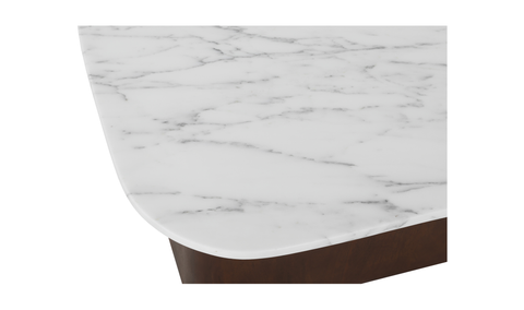 Dash Accent Table White - Calacatta Marble