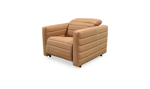 Juno Power Recliner Chair Tan Leather