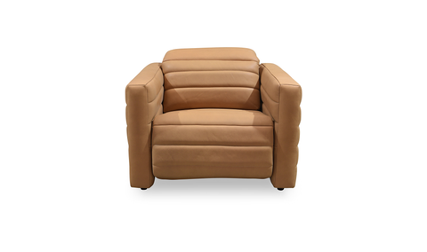 Juno Power Recliner Chair Tan Leather
