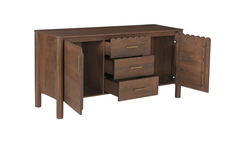 Wiley 3 Drawer Sideboard - Vintage Brown