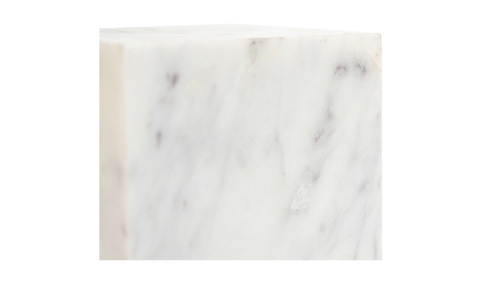 Cora Cube Tabletop Accent Banswara Purple White Marble