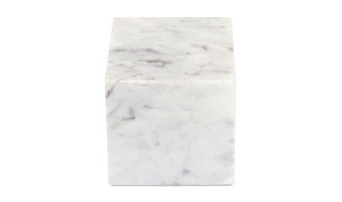 Cora Cube Tabletop Accent Banswara Purple White Marble