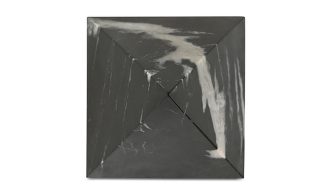 Alma Pyramid Tabletop Accent Black Marble