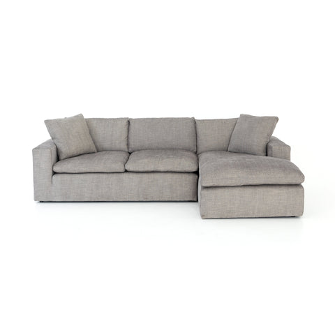 Plume 2Pc Sectional RAF Chaise 106" - Harbor Grey