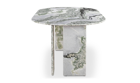 Celia Oval Dining Table Green Onyx Marble