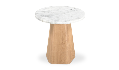 Evelyn Accent Table Ashen Gray Matrix - White Marble