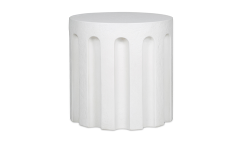 Eris Outdoor Accent Table - White