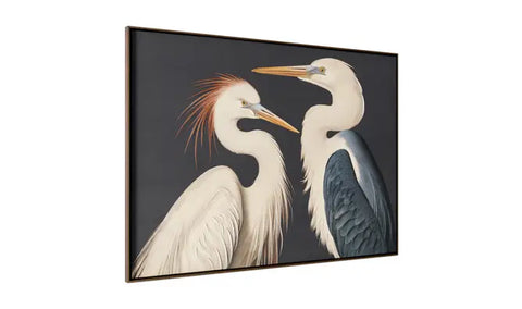 Two Cranes Framed Painting