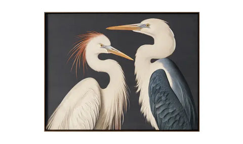 Two Cranes Framed Painting