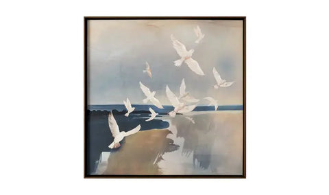 Flock Framed Painting