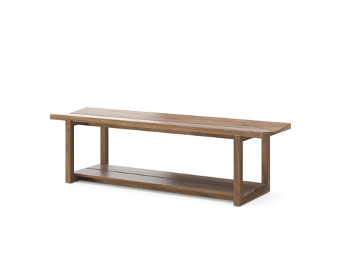 KAVA Bedroom 9600 Storage Bench - Natural Walnut