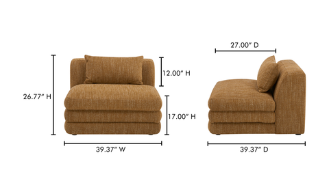 Lowtide Slipper Chair Amber Glow