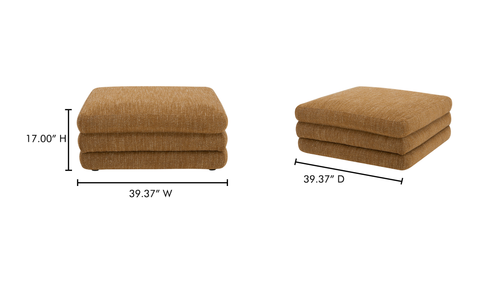 Lowtide Ottoman Amber Glow