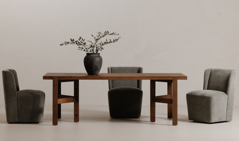 Cormac Rolling Dining Chair Slate Green