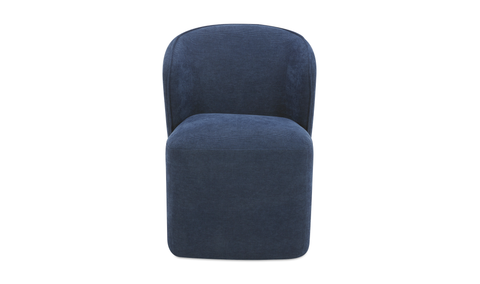 Larson Rolling Dining Chair Navy Blue